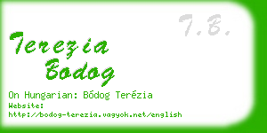terezia bodog business card