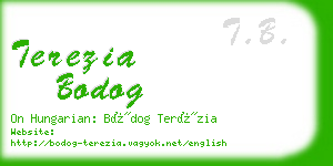 terezia bodog business card